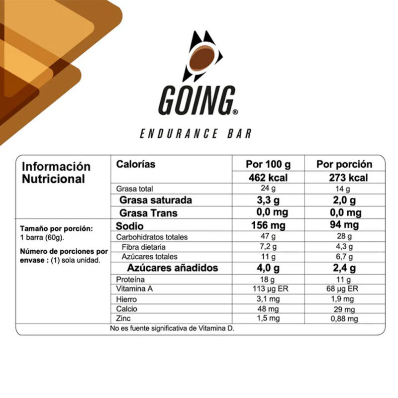 Barra de proteína Endurance Bar Going Caja x12 - Image 2