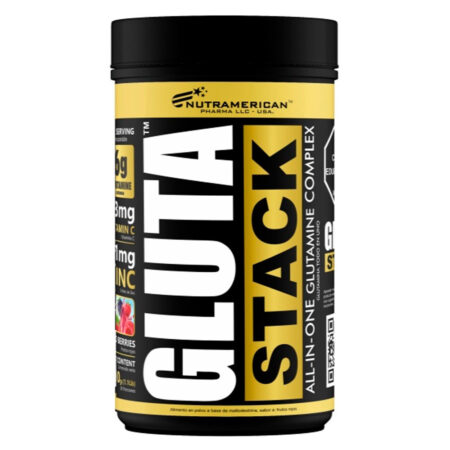 Creatina monohidratada GlutaSTACK Nutramerican 30 Servicios