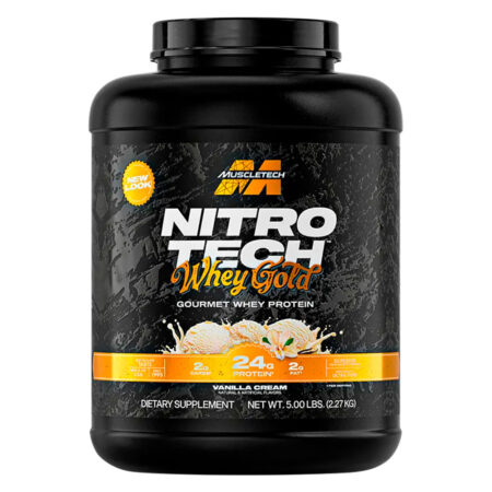 Proteina Whey Nitro Tech 100% Whey Gold Muscletech 5LB