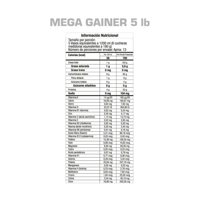 Mega Gainer GMN 5LB - Image 3