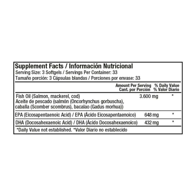 Vitamina Fish Oil Omega 3 100 softgels - Image 2