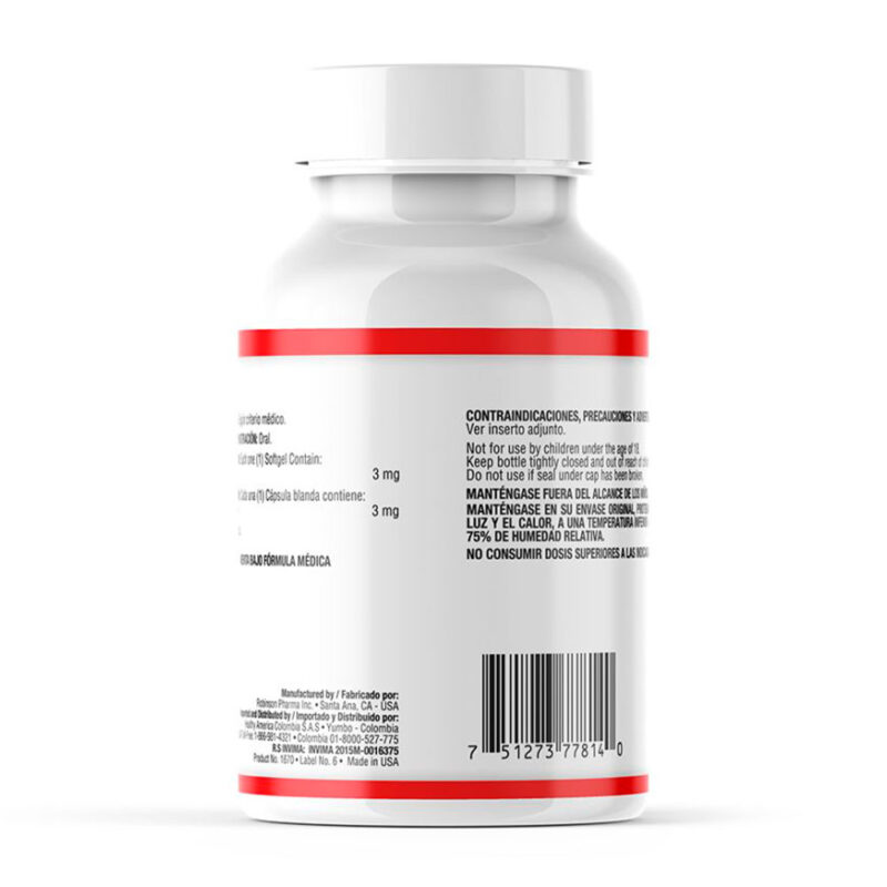 Vitamina Melatonina Healthy America 120 Capsulas - Image 2