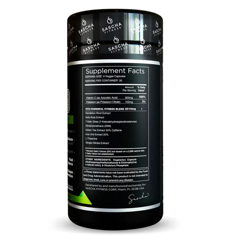 Quemador de grasa Fit9 Sascha Fitness 120 Caps - Image 2