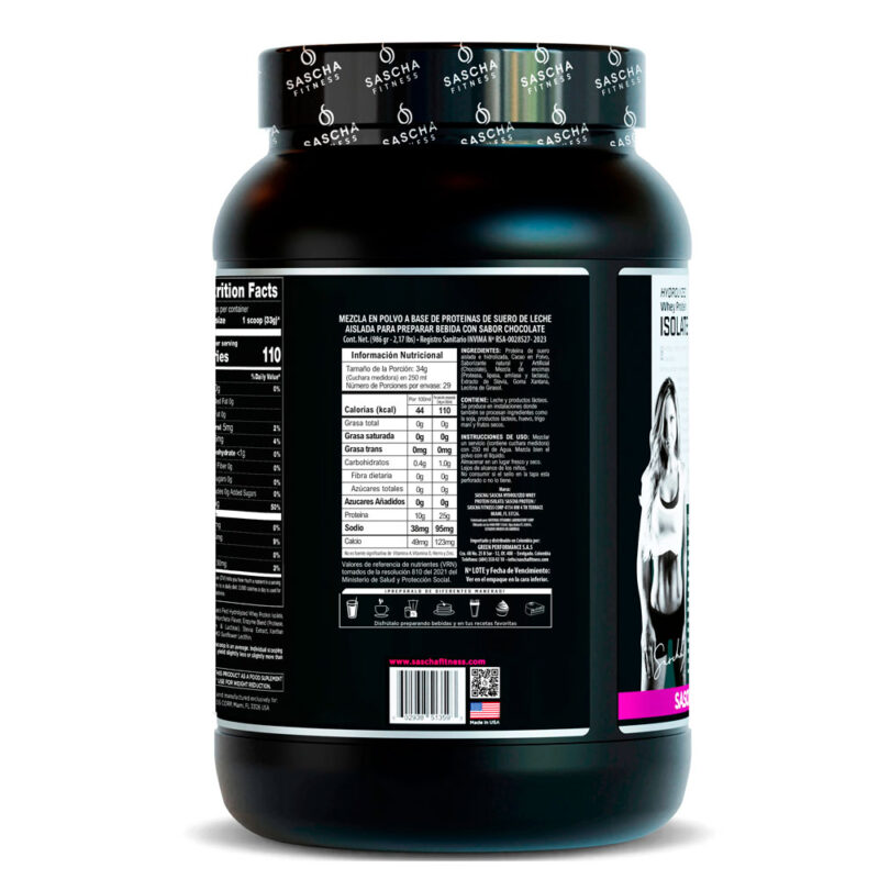 Proteina Sascha Fitness Isolate 2LB - Image 2